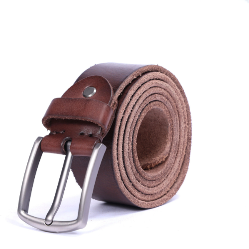 Heritage Leather Belt for Men – Pre-Softened Cowhide with Solid Pin Buckle