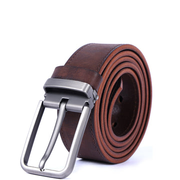 Italian Full-Grain Leather Belt for Men – Thick Vintage Style with Gift Box