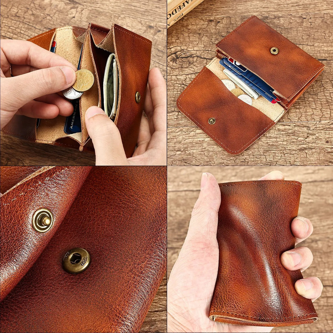 Apex Vertical Wallet - Genuine Top-Grain Cowhide Leather - Slim RFID Blocking Vertical Card Holder for Men