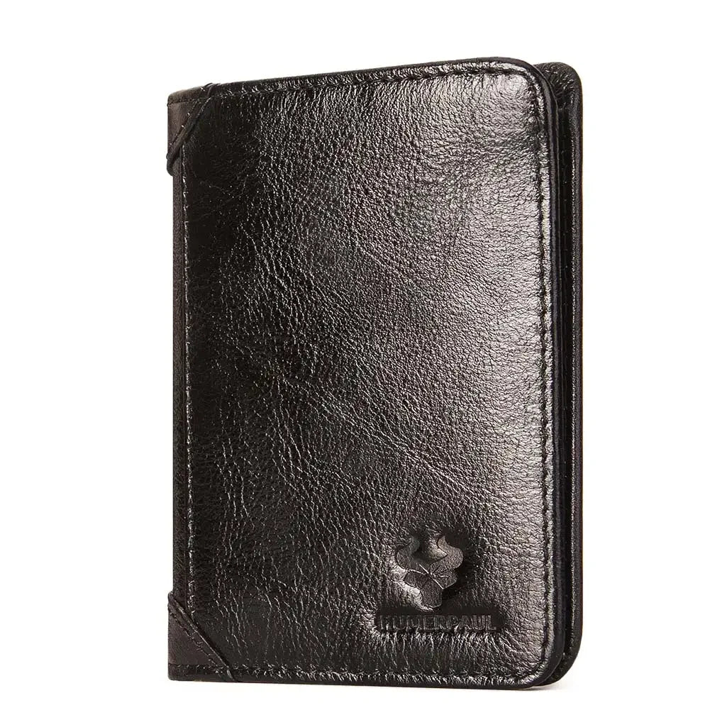 Guardian TriFold Wallet - 100% Genuine Cowhide Leather - RFID Blocking Anti-Theft Slim Wallet for Men