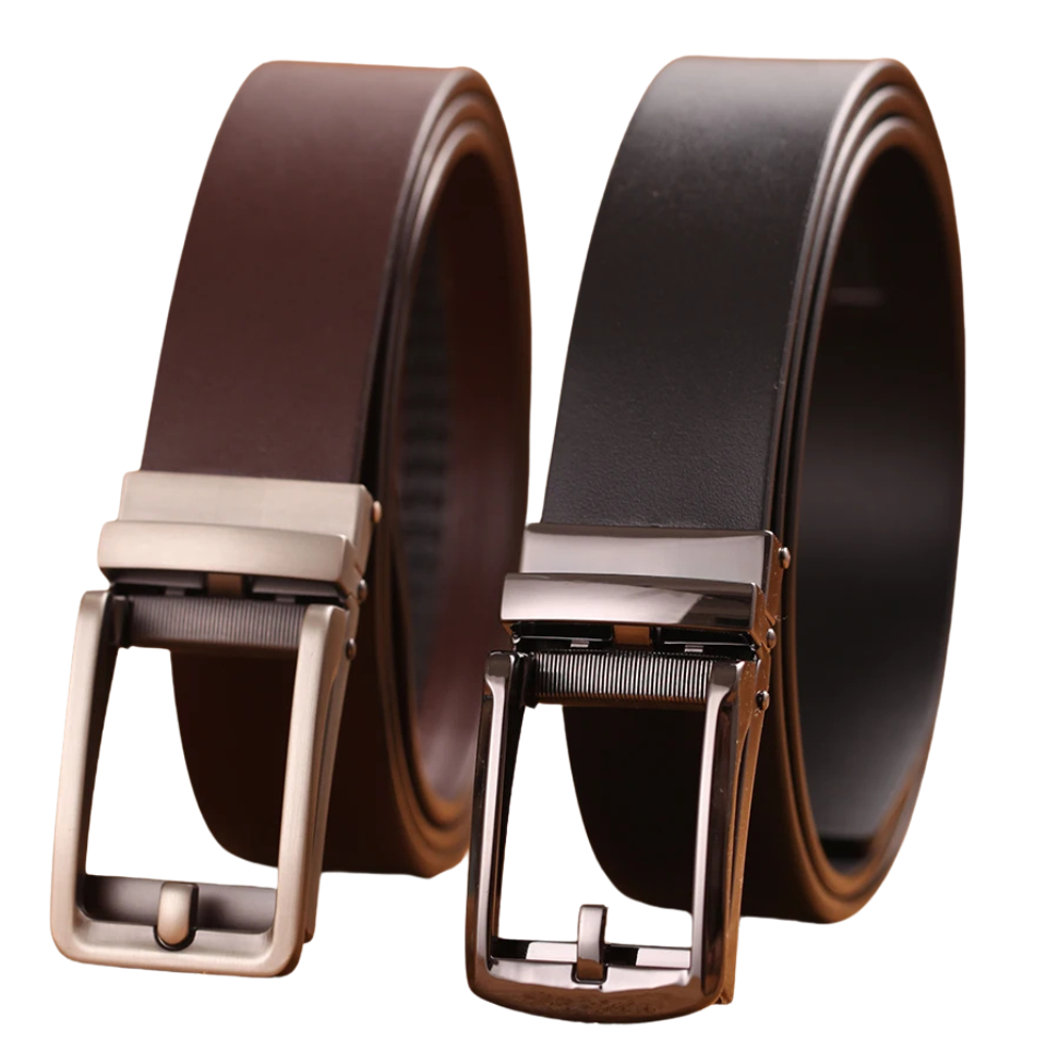 The Executive Autolock- Luxury Genuine Leather Belt with Automatic Buckle - Premium Business & Formal Wear Accessory